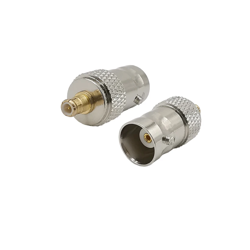 1/2Pcs BNC Female Jack To MCX Male Plug Straight Connector BNC to MCX for (OSC)DVB-T TV Antenna