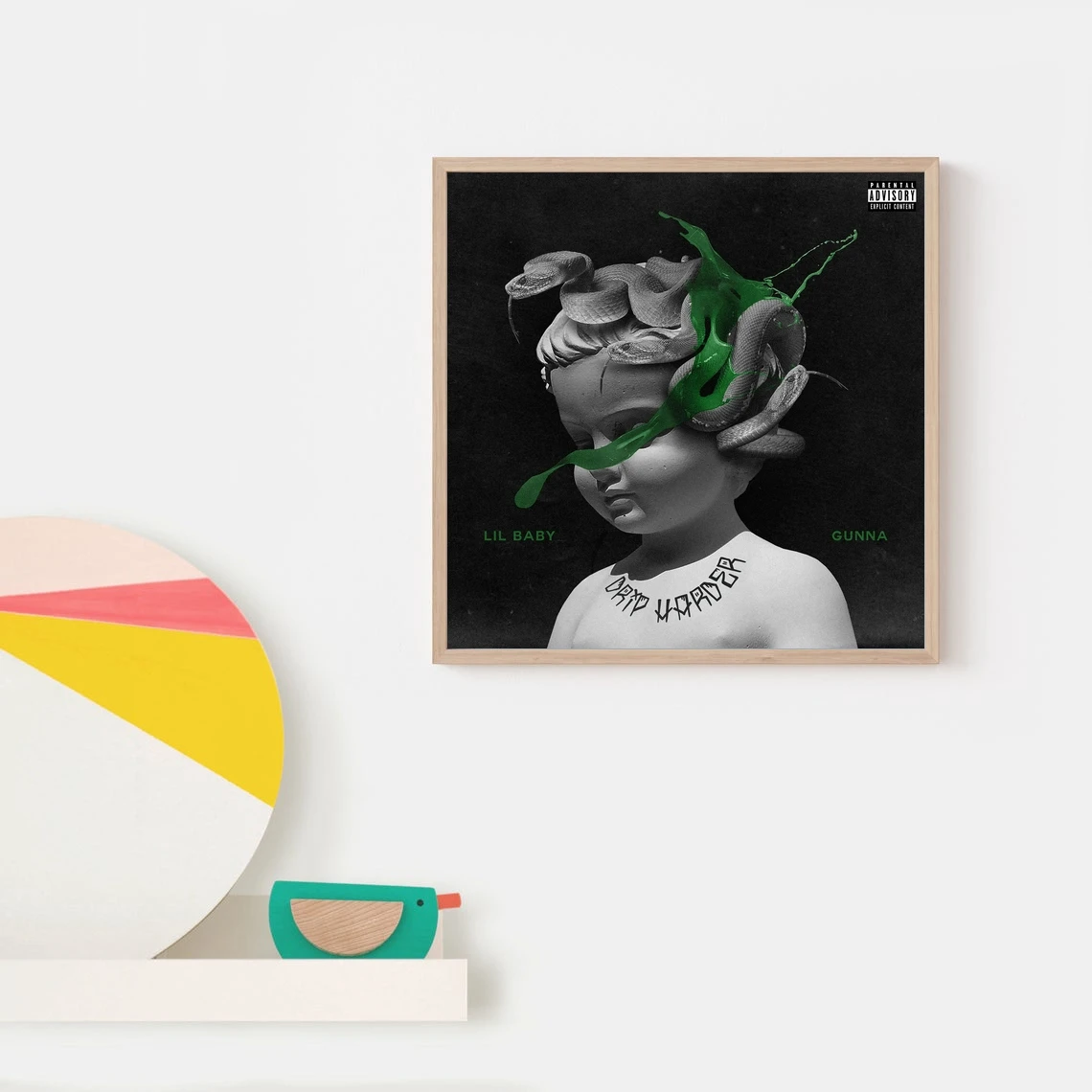 Lil Baby & Gunna - Drip Harder Music Album Cover Canvas Poster Hip Hop Rapper Pop Music Celebrity Wall Painting Art Decoration