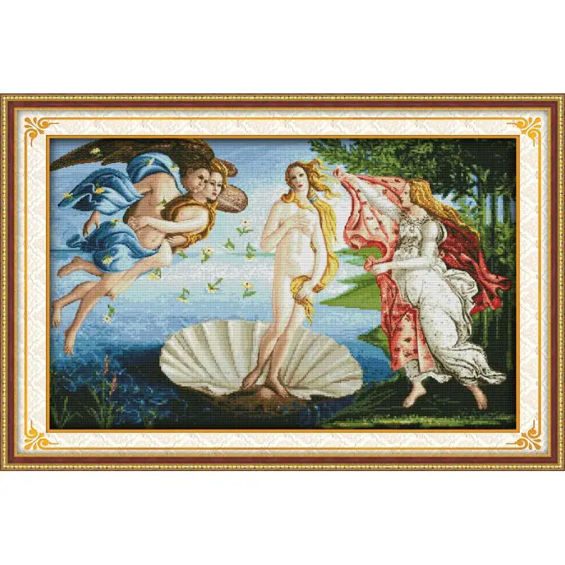 

Joy Sunday Venus's birth pattern cross stitch kit 11ct 14ct canvas print Chinese embroidery embroidery set furniture decoration