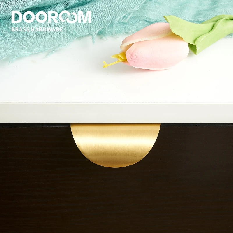 

Dooroom Brass Furniture Handles Solid Leaf Shaped Gold Pulls Wardrobe Dresser Cupboard Cabinet Door Drawer Shoe Box Knobs