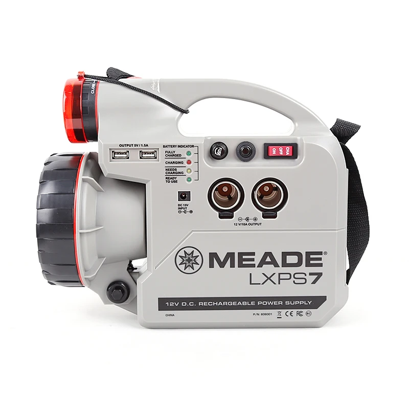 Meade fonte de alimentação recarregável, fonte de alimentação multi-função 12v7a lxps7 para celestron meade sky watch goto teles