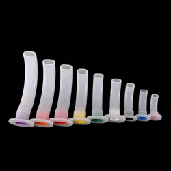 9PCS Mixed Airway Tube Gas Guide Tube For Patients Disposable Oral Air Way White Color Coded Guedel Airway Tube For First Aid