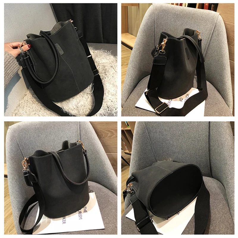 Luxury Designer Handbags Ladies Bucket Bag PU Leather Shoulder Bags Large Capacity Crossbody Bags for Women 2024 New Tote Bag