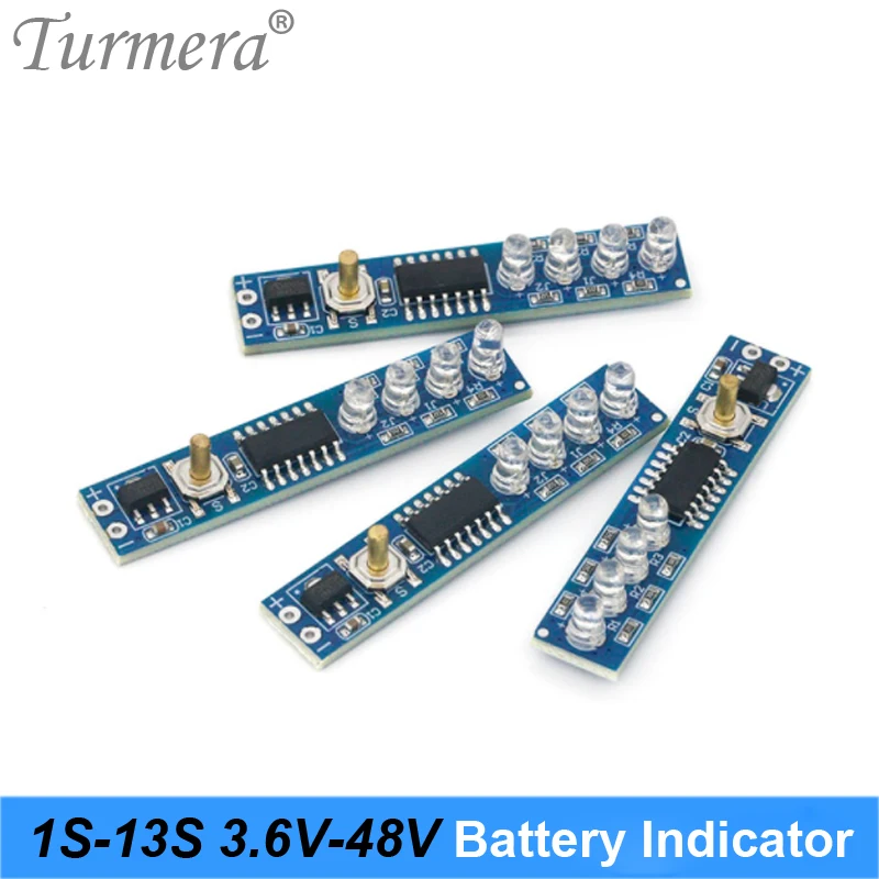 Turmera 1S 4.2V 4S 16.8V 10S 36V 13S 48V pojemność wyświetlacz moduł wskaźnik poziomu baterii na śrubokręt i rower elektryczny