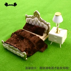 2pcs 1/20 1/25 Scale Dollhouse Lighting Dollhouse Lamp Desktop Ornament Miniature Accessories Tiny House Interior Decoration