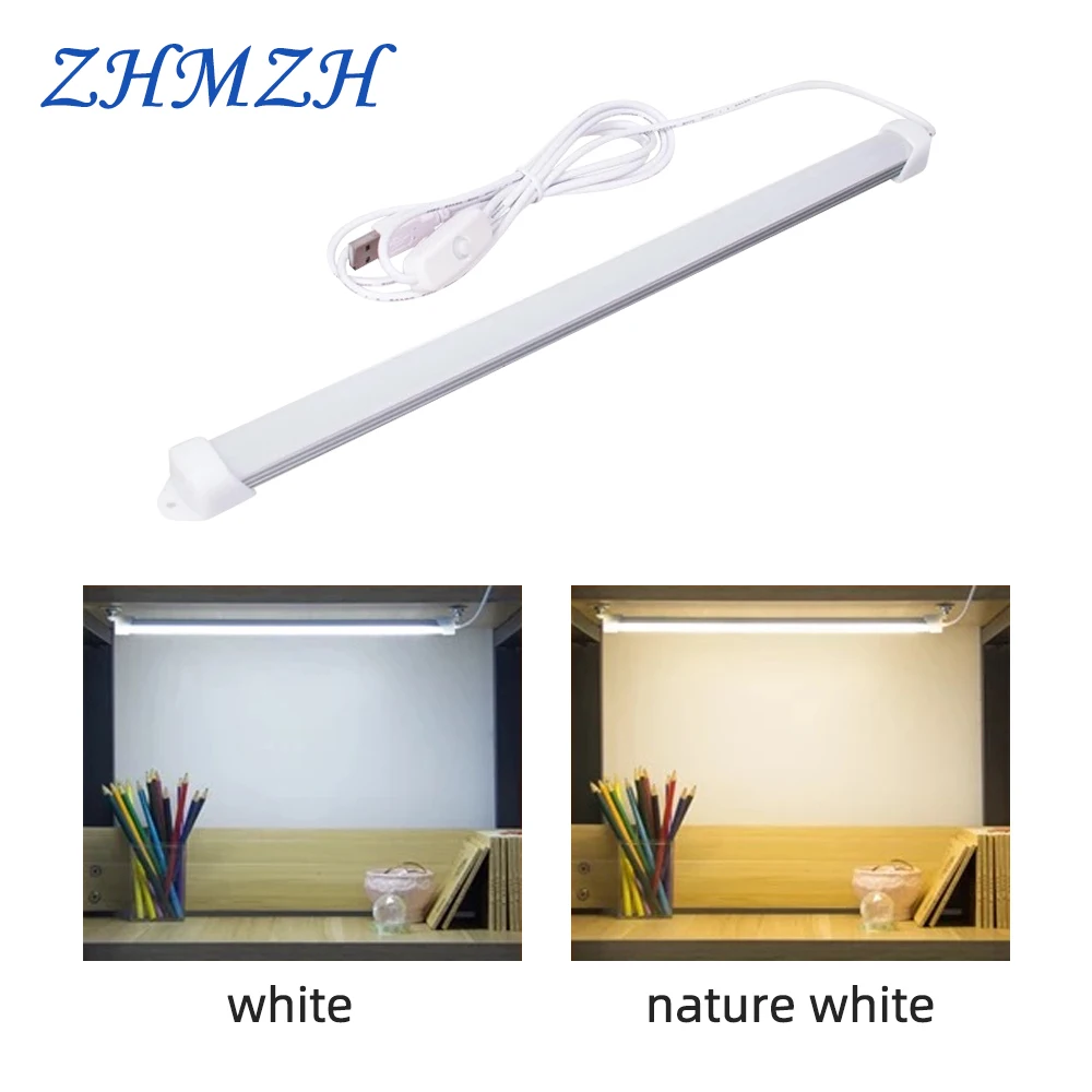 DC5V USB listwa LED możliwość przyciemniania pod światła do szafki 5W szafa lampa 3000-4500K LED Strip lampki nocne pod światłem licznika