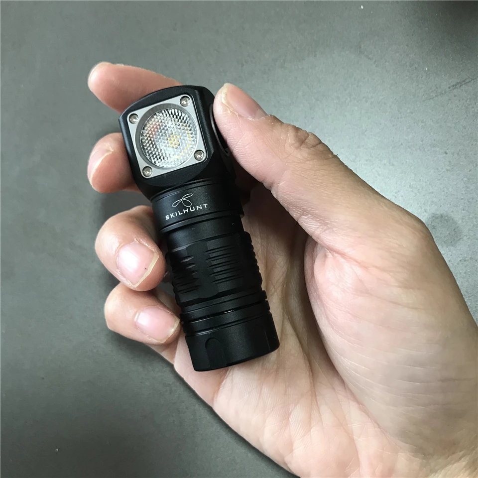 Skilhunt H04 H04R H04F RC Mini EDC Magnetic Rechargeable Headlights High CRI Miner\'s Work Forehead Flashlight with 18350 Battery