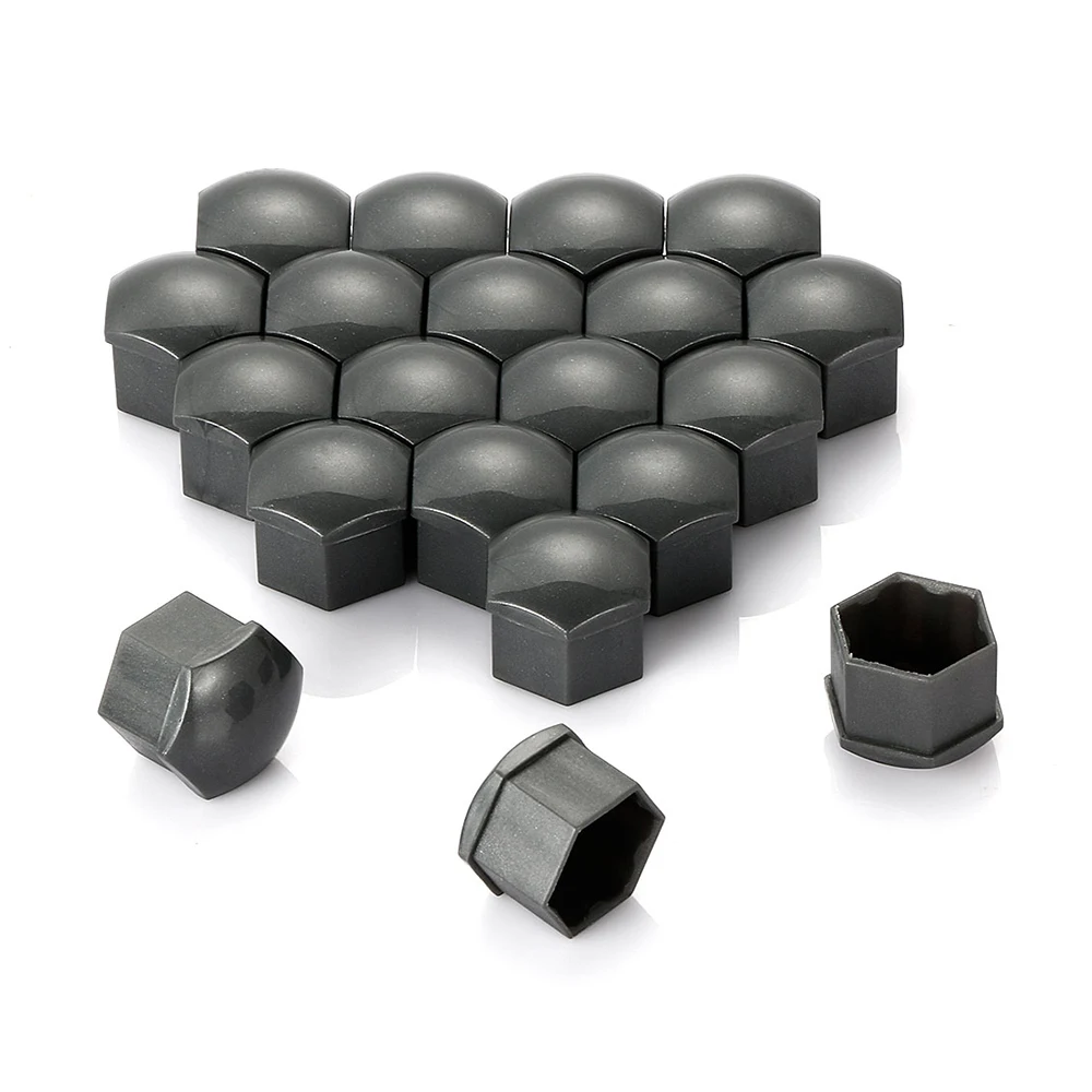 20 قطعة العالمي 17 مللي متر البلاستيك عجلة السيارة الجوز يغطي الترباس قبعات لأودي سكودا فولكس فاجن فولكس فاجن جولف MK4 بورا باسات بولو اكسسوارات #1