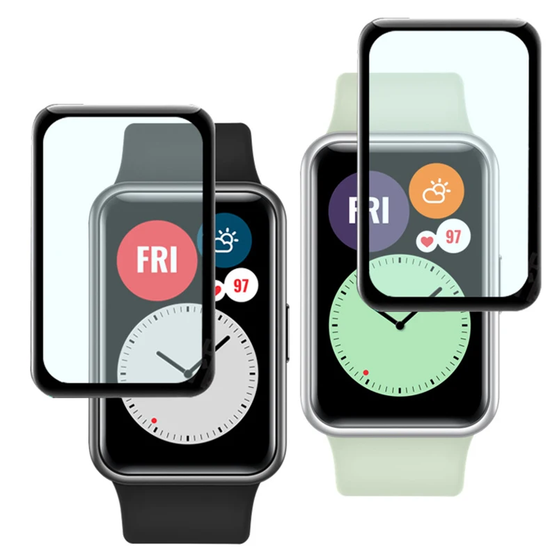 Screen Protector Film For Huawei Watch Fit / Honor Watch ES Full Coverage Clear 3D-Curved Soft Edge Protective Cover Accessories