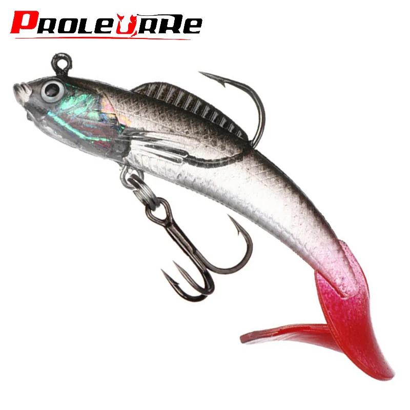 1PCS 85mm 8.5g Trout Jig Head PVC Fishing Lures Swimming Long Tail Silicone Soft Bait Artificial Baits Bass Swimbait Wobblers