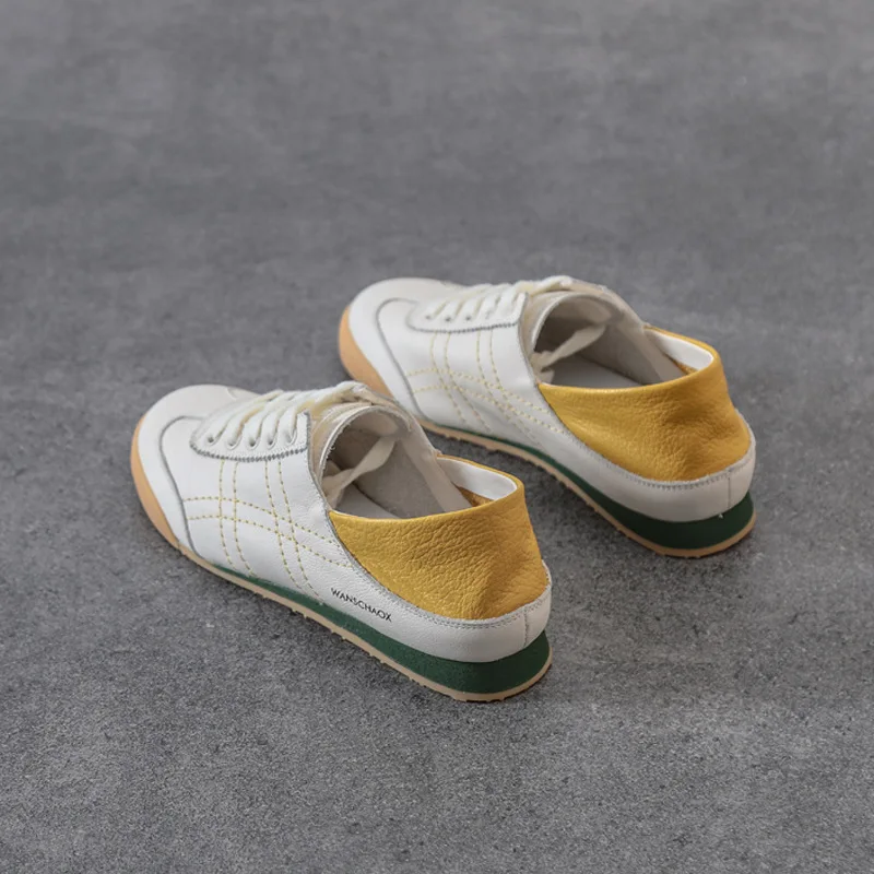 Brand 2021 New Korean Women's Shoes Soft Sole Comfortable Shallow Mouth Flats Shoes Two Wear Soft Leather Shoes Women Sneakers