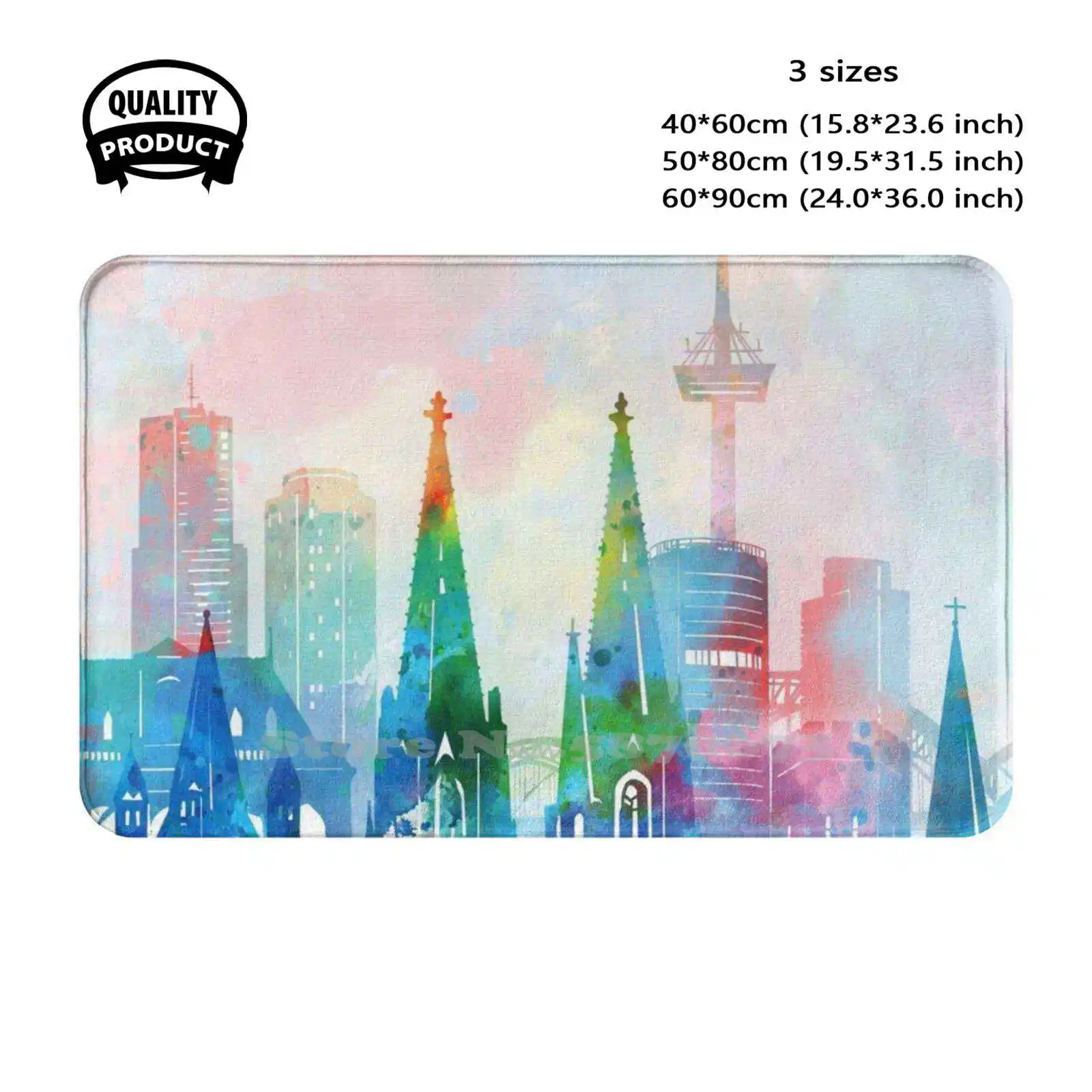 Cologne Skyline Soft Cushion Home Carpet Door Mat Car Rug Cologne Germany Cologne Skyline Cologne City Skyline Cologne