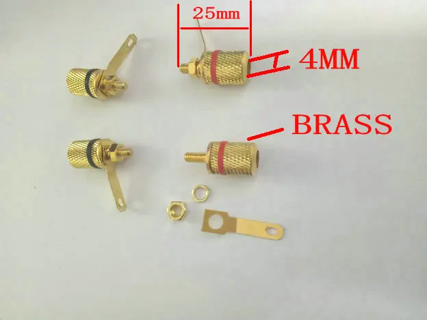 

50 шт. латунный аудио динамик связывающий пост усилитель Терминал для 4 мм банан вилки Новый