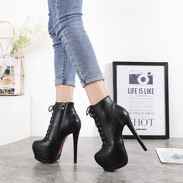 Boots high heels platform best sale