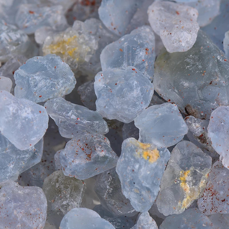 50g Natural Crystal Celestite Tumbled Chips Crushed Stone Healing Crystal Jewelry Making Home Decor Or Aquarium Decor