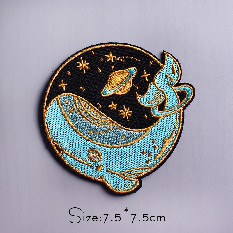 Patch brodé vague de baleine,  - Embroidery Whale avis et prix