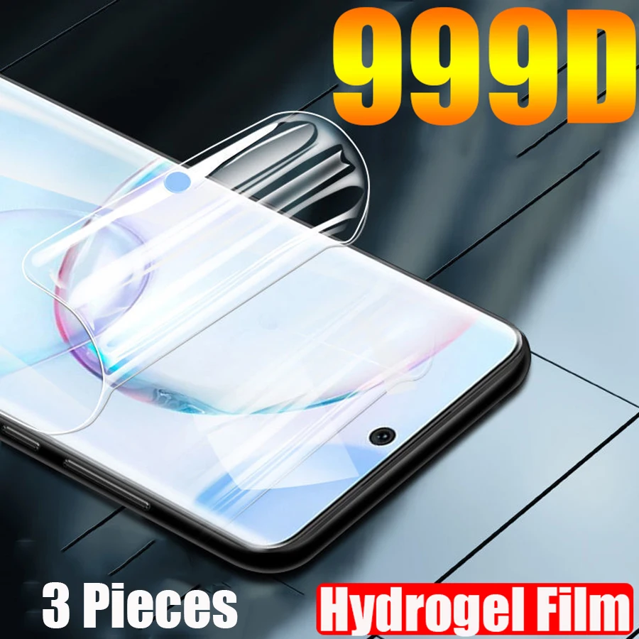 3Pcs Full Cover Hydrogel Film Screen Protector For Huawei P30 Pro P50 P40 P Smart Z 2019 Mate 20 Honor 50 Lite 9 9X 8X Not Glass