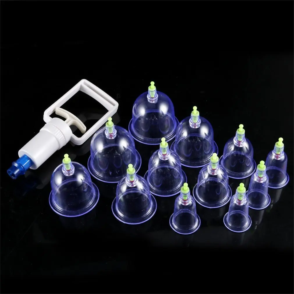 

12pcs/set Chinese Health Care Medical Vacuum Body Cupping Therapy Cups Massage Body Relaxation Healthy Message Set Safe