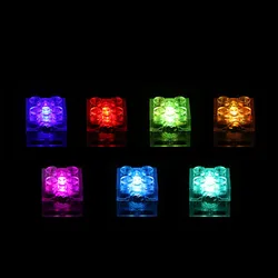 Kyglairng 1 pcs 2x2 LED light up Brick Colorful compatible For LEGO Building Blocks Toys For children