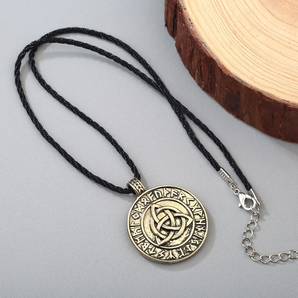 Chandler Celti Knot Pendant Necklace Nordic Vikings Rune  Talisman Amulet Torque Lucky Amulet Gifts India Egypt Dagger Choker