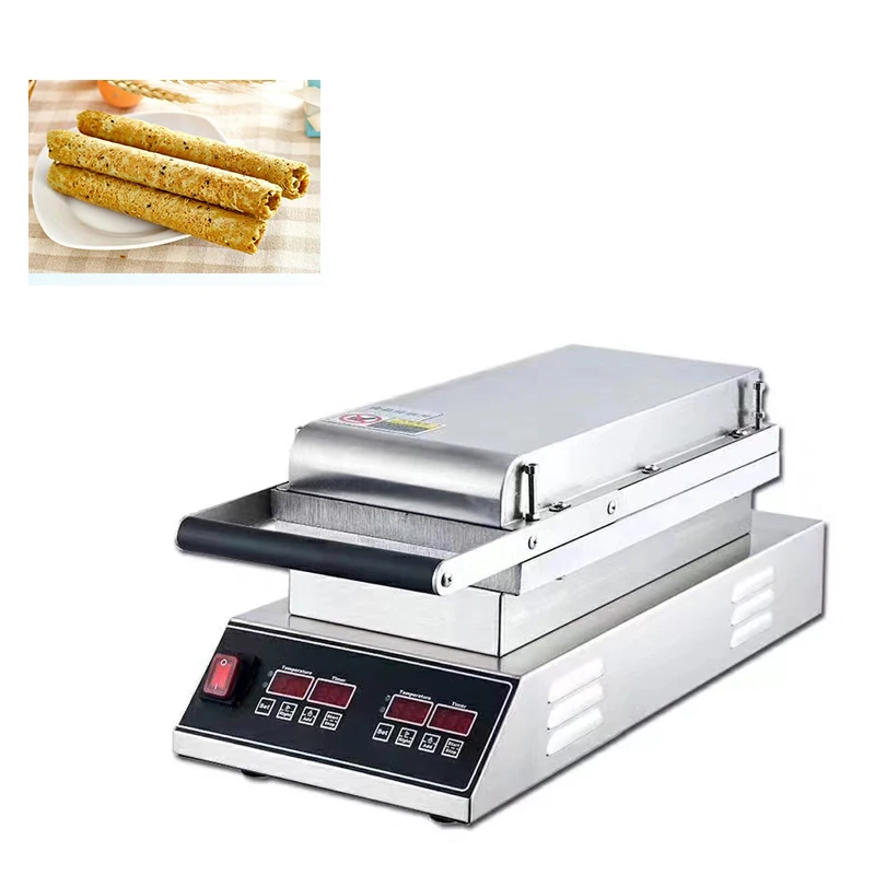 

Egg Roll Making Machine Wafer Stick Snack Egg Roll Maker Crispy Waffle Roll Bicsuit Machine