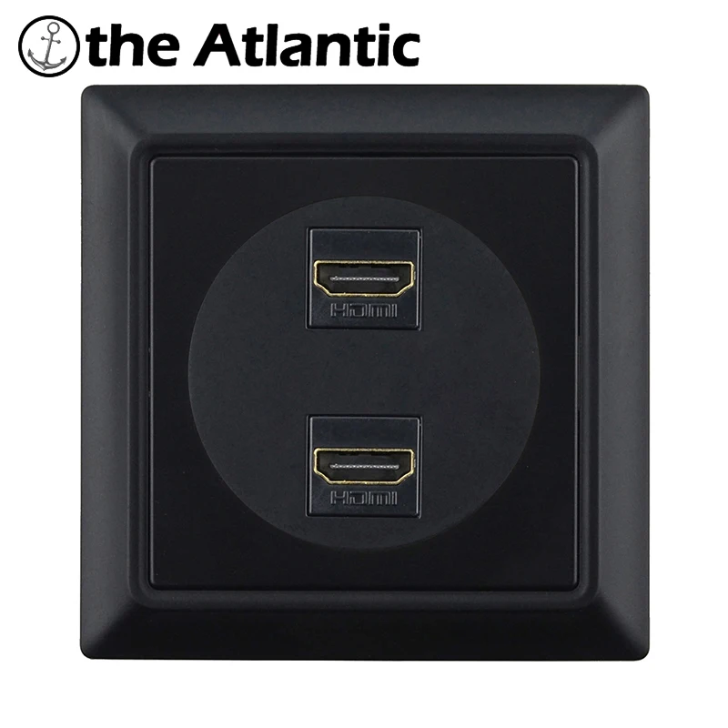 Atlectric Dual HDMI HD TV Television USB Data Socket HDMI & USB Data Port Plug Wall Socket 86Type PC Matte Panel Outlet