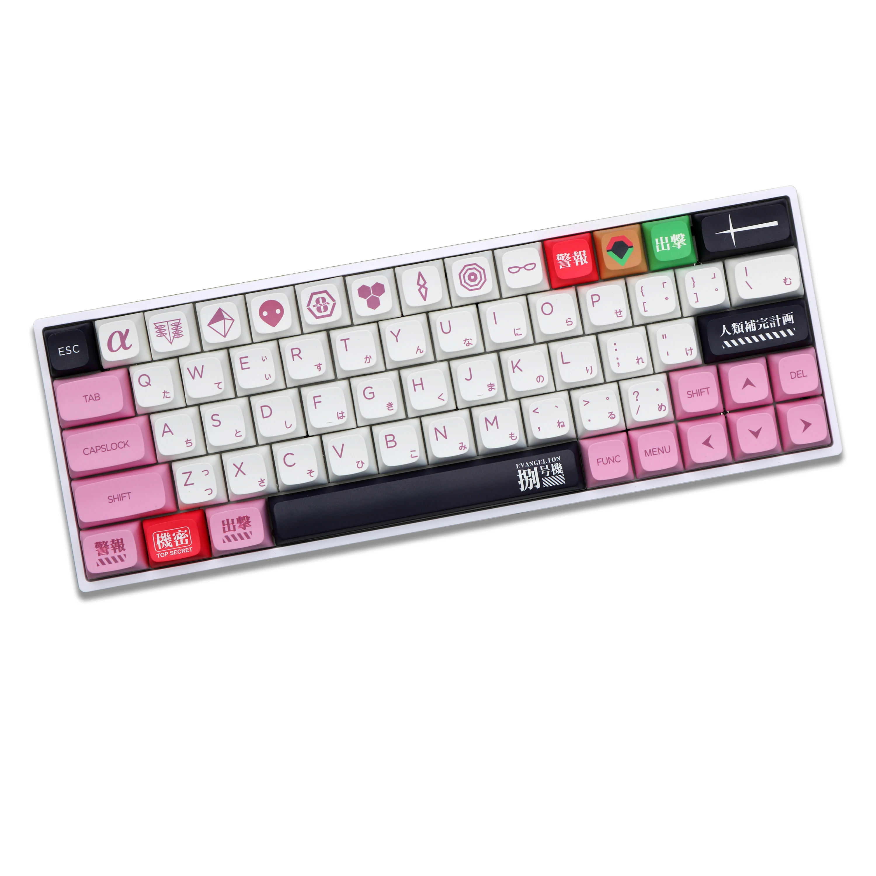 

1 Set Pink White Red-white Theme Keycap PBT Dye Subbed Key Cap For MX Switch Mechanical Keyboard XDA Profile Keycaps