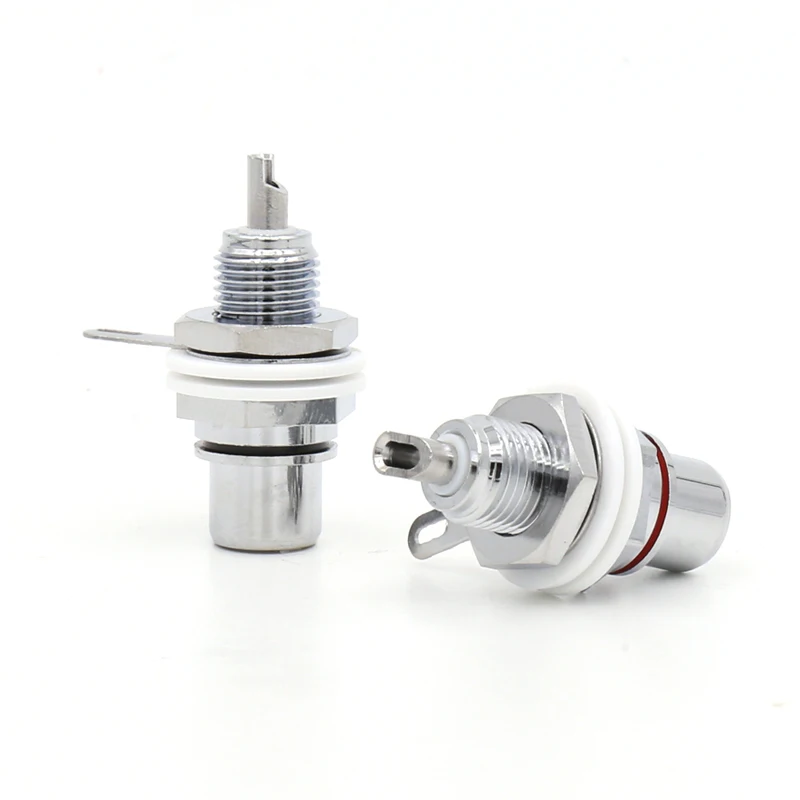 10pcs presa RCA placcata rodio RCA femmina montaggio a pannello spina terminale Audio telaio per montaggio a pannello RCA