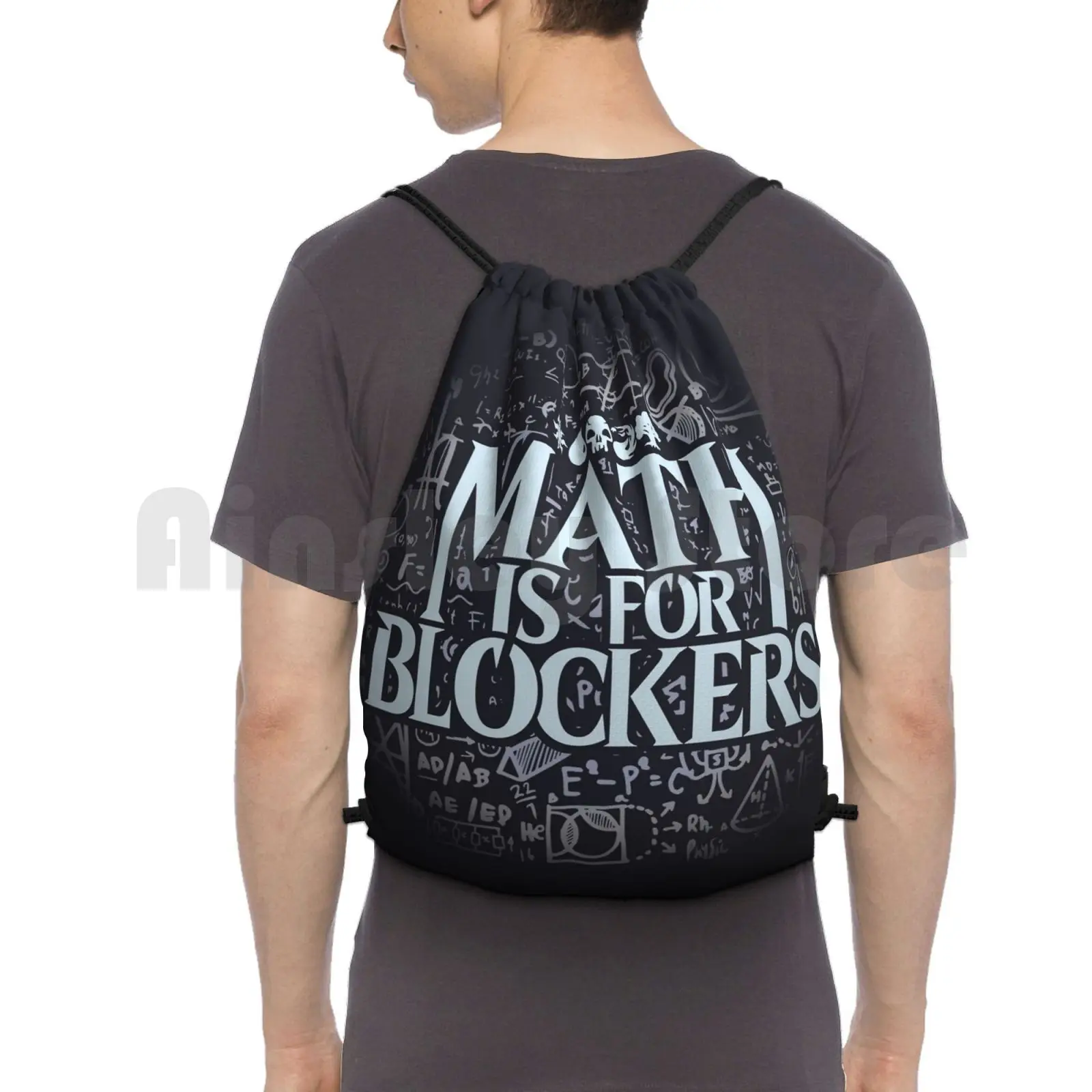 Math Is For Blockers-Artifact Edition Backpack Drawstring Bag Riding Climbing Gym Bag Magic Plains Island Swamp Mountain