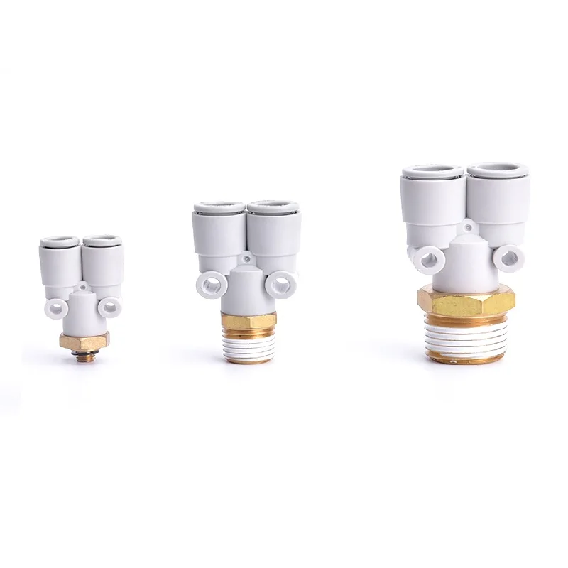 Conector com rosca externa em forma de u