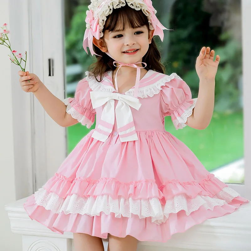 Baby Girls Spanish Clothes Children Lolita Princess Ball Gown For Girl Birthday Baptism Party Dresses Infant Vintage Vestidos