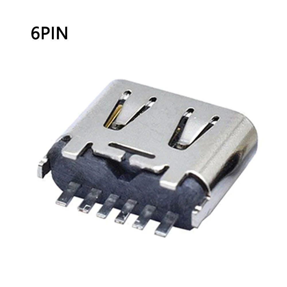 10pc 20pc TYPE-C 6 Pin hembra Vertical macho-conector de placa Micro USB 3,1 Jack sockect puerto para Samsung Huawei Meizu xiaomi