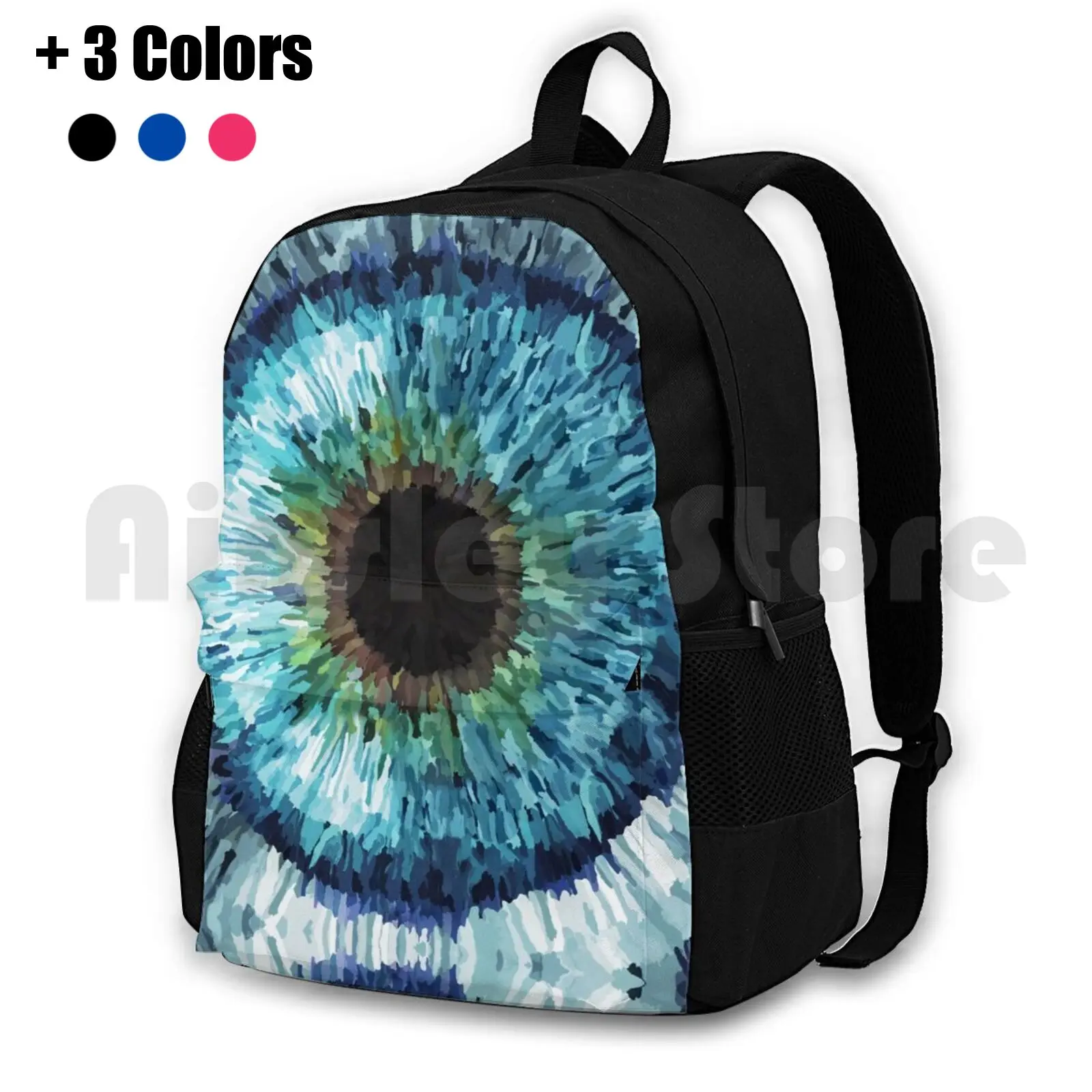 Inseyed Outdoor Hiking Backpack Waterproof Camping Travel Eye Eyes Sauron Hippye Vintage Old Scary Creepy Stroke The Strokes