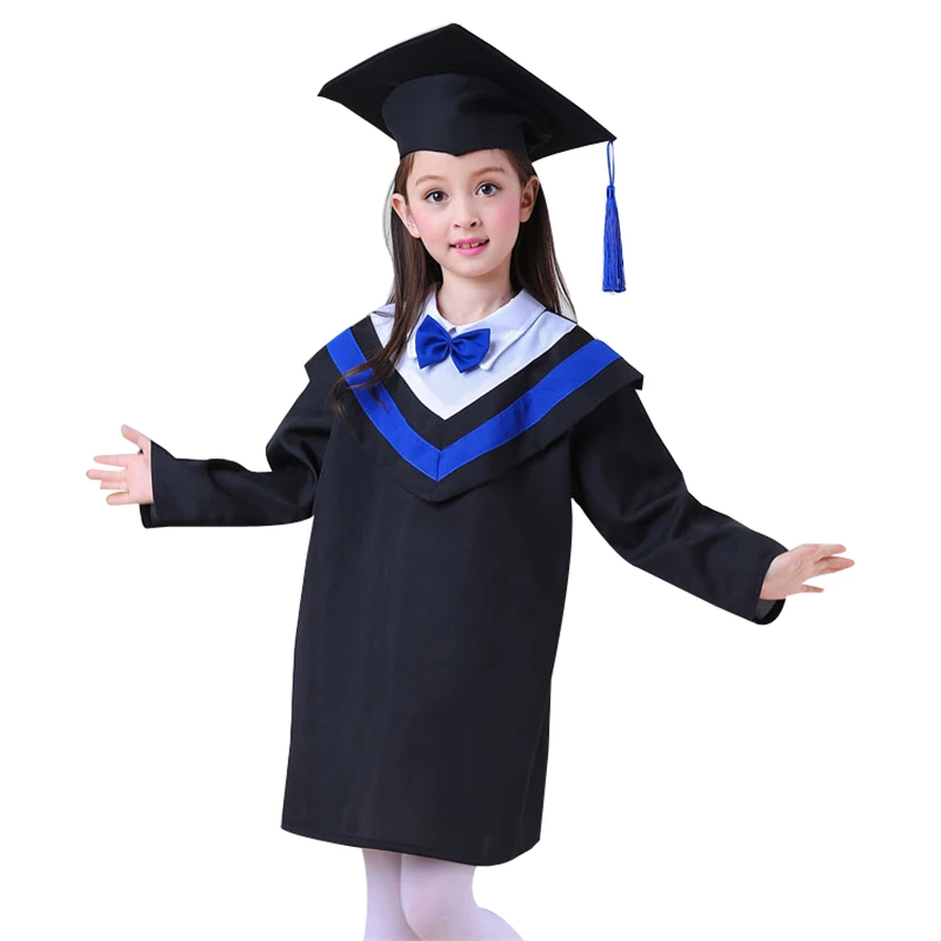 Kids Bachelor Student Graduate Kleding School Voor Meisjes Uniform Prestaties Fotografie Ceremonie Klasse Kleding 100-160Cm