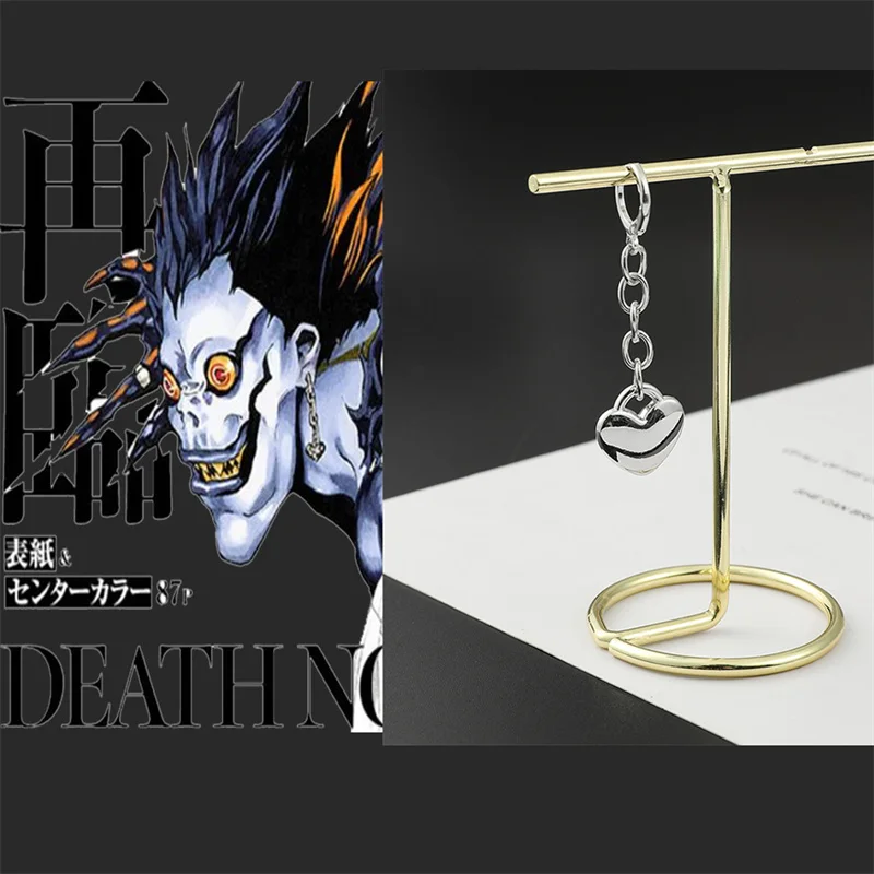 Pendientes colgantes de Anime Death Note para mujer, pendientes Ryuk para mujer, colgante de corazón de Anime creativo, joyería de moda Unisex