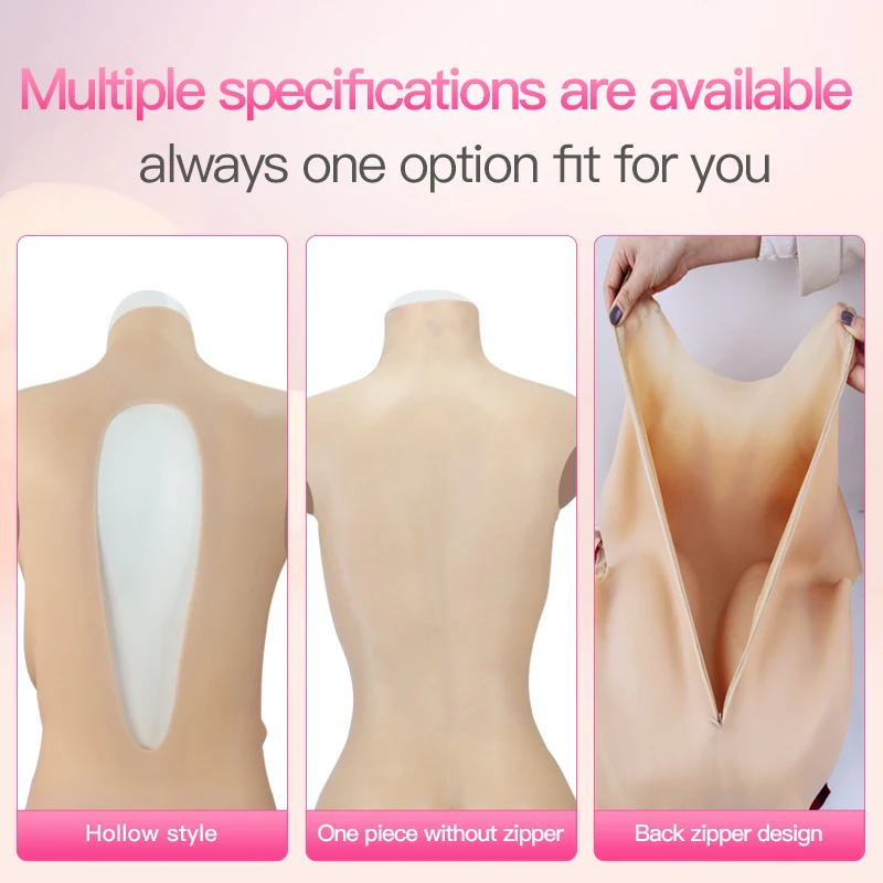 ONEFENG TD Silicone Boobs Meme Vagina Body Suit for Crossdresser Drag Queen Breast Form Buttocks Pad Breast Plate Fake Pussy