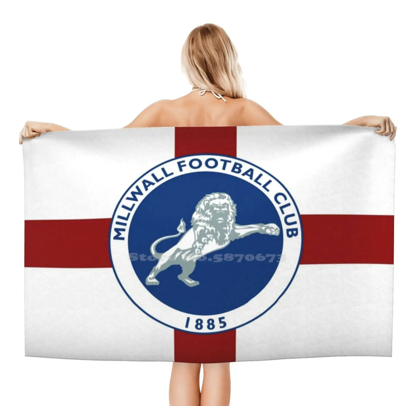 

Millwall Fc Print Washcloth Beach Towel Travel Millwall Football England