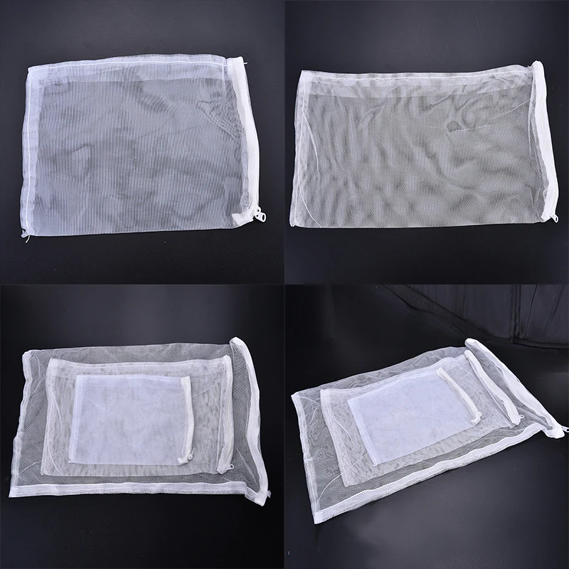 5pcs Filter Filtration Sock Sump Micron Aquarium Marine Reef Mesh Pouch Bag Fish Tank Zip Filter Zipped Net Mesh