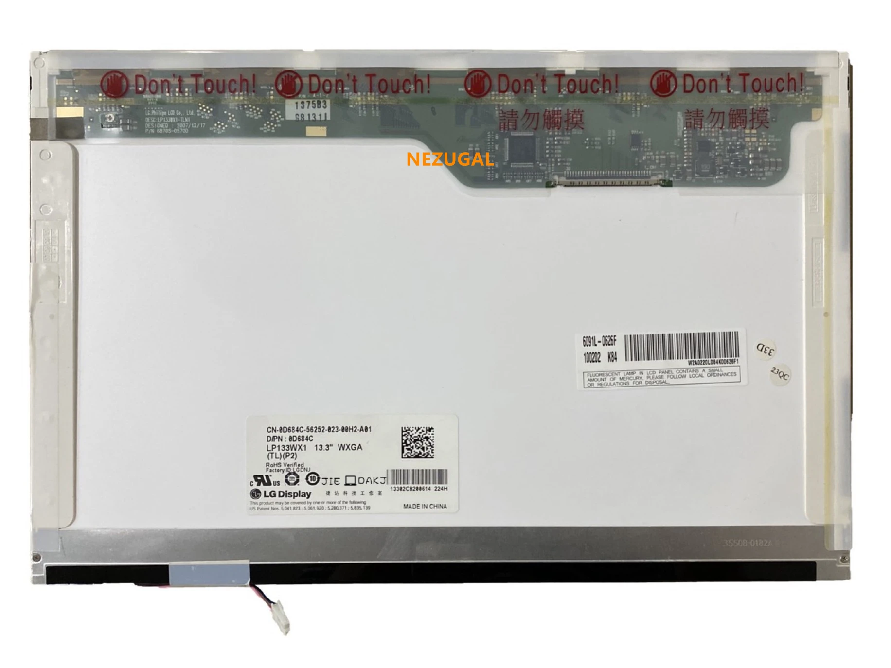 13,3 'для Apple Macbook A1181 1280*800 20pin ltn133at07 LP133WX1 TLA1 B133EW01 v.3 2006 2007 2008 2009 с холодным катодом (CCFL) ноутбук ЖК-дисплей экран