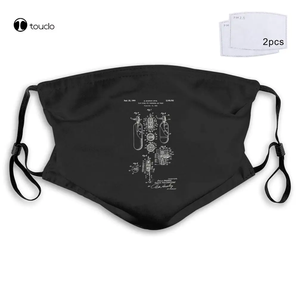 Flow Signaal Voor Gecomprimeerd Gas Tanks Jacques Cousteau Scuba Duiken Duiker Gezichtsmasker Filter Pocket Doek Herbruikbare Wasbare