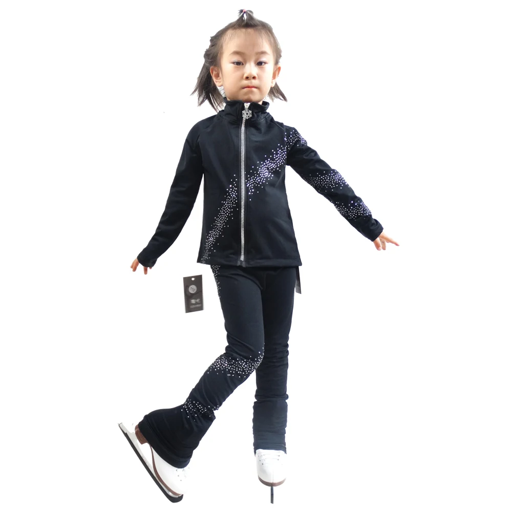 Ensembles de leggings et vestes de patinage artistique pour enfants, citrofemmes de haute qualité, ski sur glace, synchronisation des pantalons croates pour l'entraînement, filles et enfants