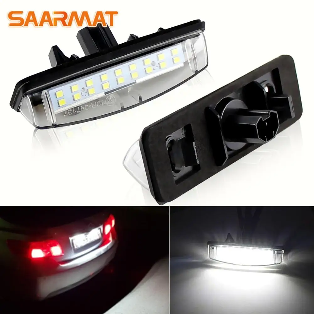 No error Plug and play Car rear license plate light 18SMD LED for Toyota Camry Aurion Prius Lexus IS300 LS430 GS430 RX330 ES300