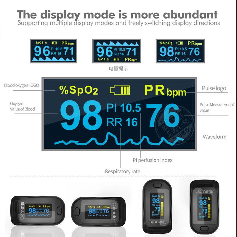 Familie Gesundheit Pflege Pulsoximeter SPO2 Oled Medizinische Tragbare Blut Sauerstoff Mit Atemwege Rate Finger Oximetro De Dedo de pulso