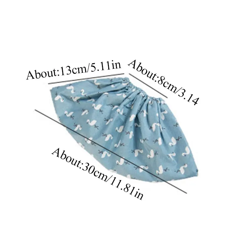 Washed Thicken Reusable Elastic Shoe Cover Home Indoor Antiskid Overshoes Student Non-woven Solid Color Dust Proof Feet Cover