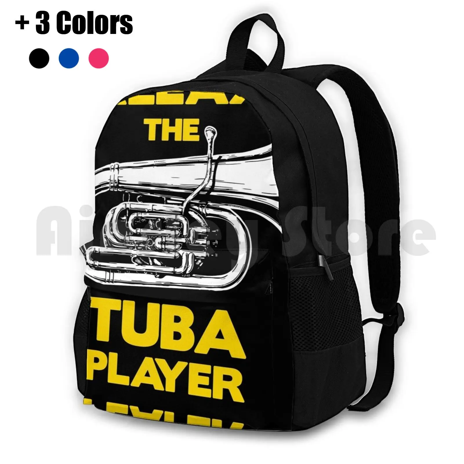 Fun Brass Band Marching Band Design , Relax The Tuba Is Here Outdoor Hiking Backpack Waterproof Camping Travel Tuba Player