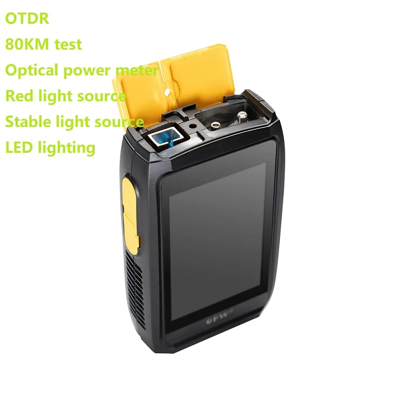 Imagem -03 - Verificador 1550nm 20db da Fibra de Otdr Ofw-100 Apc 80km Tempo Óptico Função Estável do Refletômetro do Domínio da Fonte de Luz Vfl Opm Multi-em1