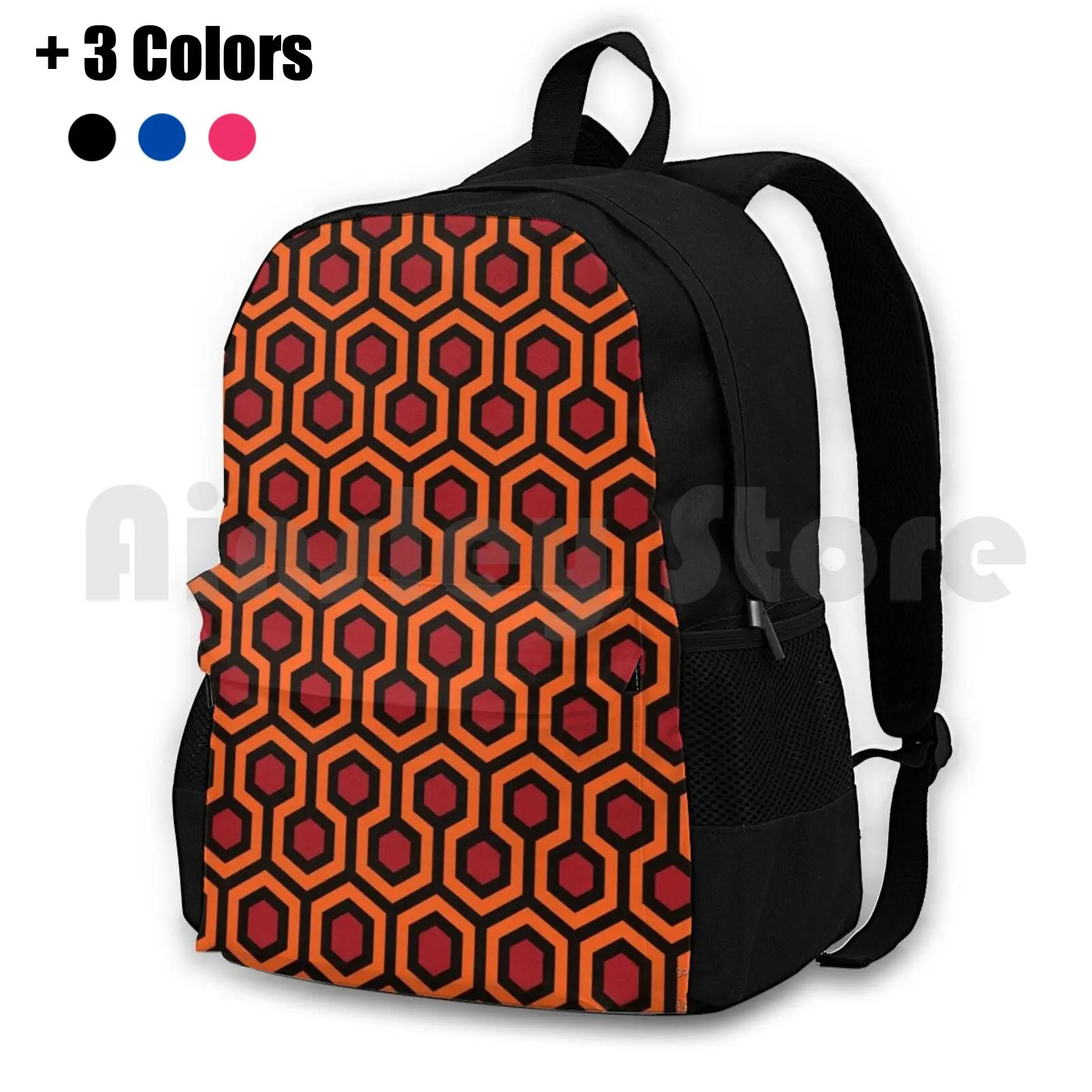 Hi Res-Overlook Hotel 237 Carpet Pattern Outdoor Hiking Backpack Riding Climbing Sports Bag Overlook