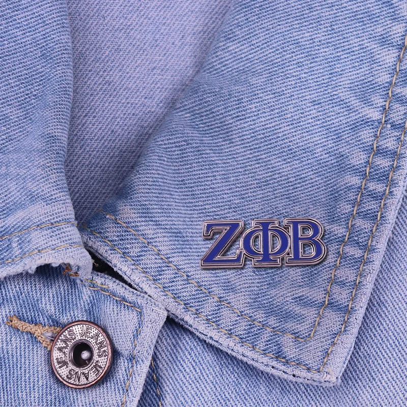 Zeta Phi Beta Letter Cloisonné Enamel Pin 1920 Greek Sorority Jewelry Gift for Finer Women