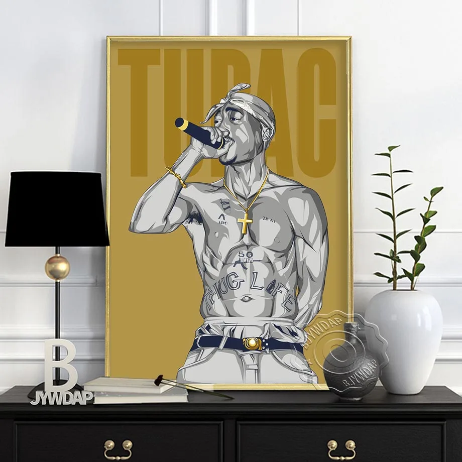 Shakur B.I.G Hip Hop Music Rap Star Rapper Poster Fashion Modern Abstract Wall Art Canvas Painting Home Decor Quadro Cuadros