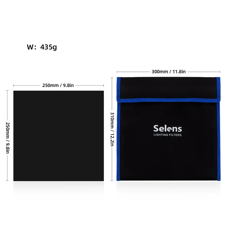 Selens 20pcs Color Lighting Gel Filters 25x25cm Transparent Colour Correction Light Sheet Film Kit For Photo Studio With Bag